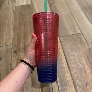Starbucks Red and Blue Gradient Drinkware